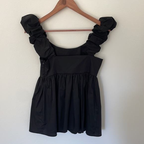 Anthropologie peplum tank, black, XS, NWT - Picture 2 of 3